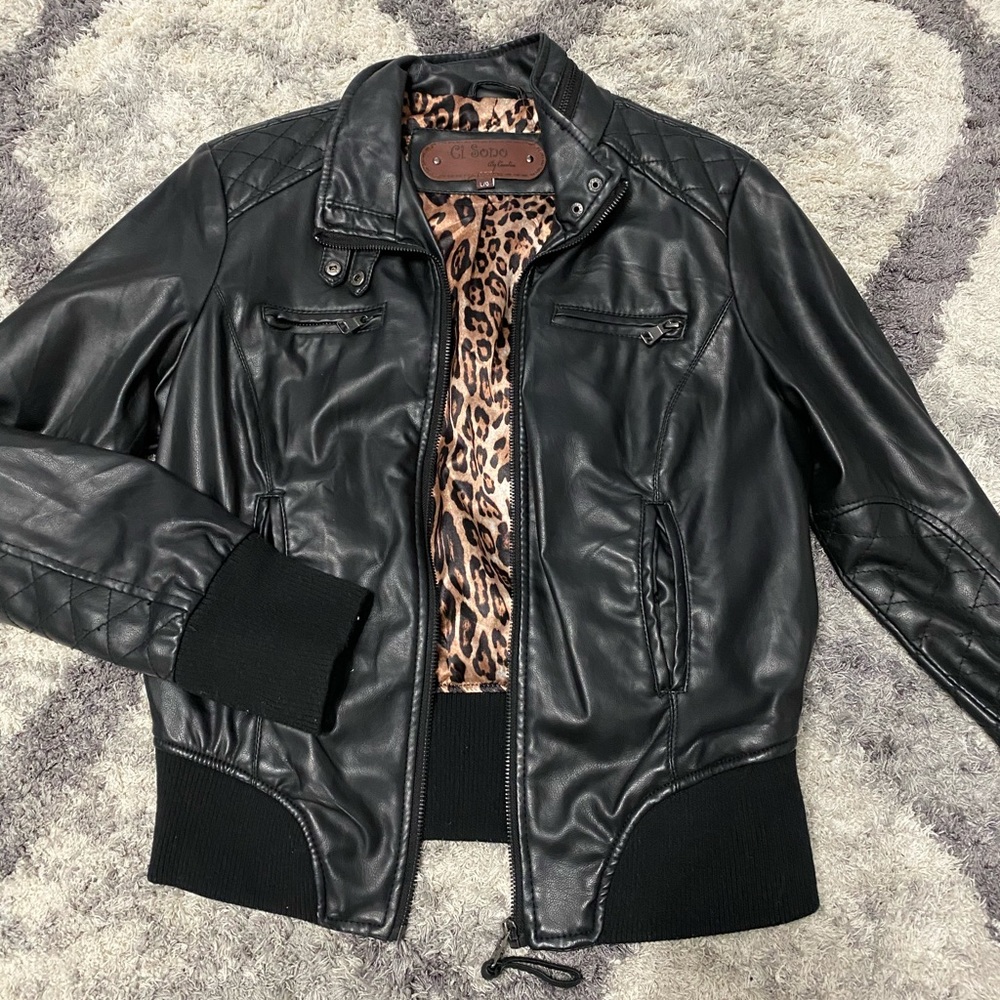 Faux leather jacket